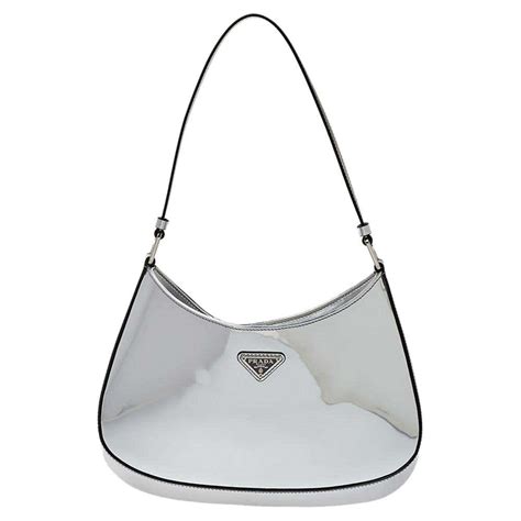 prada cleo shoulder bag silver|prada cleo price.